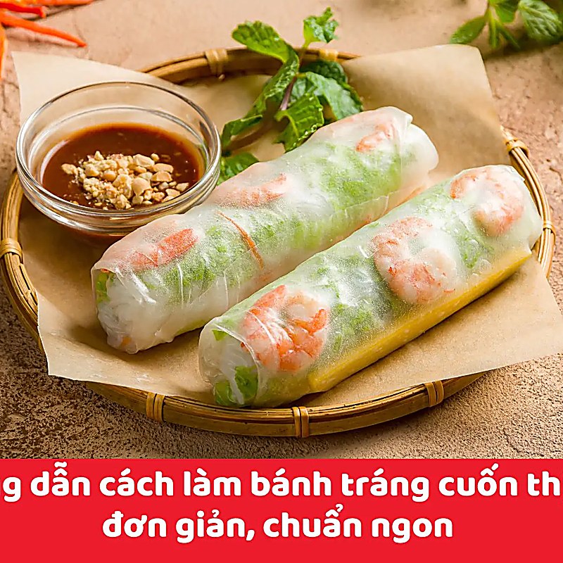 cách làm bánh tráng cuốn thịt heo